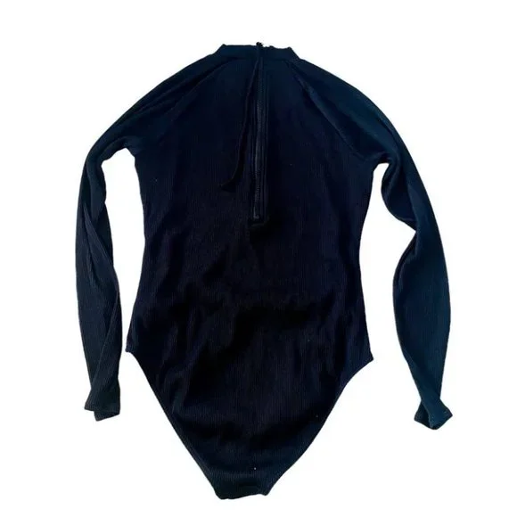 Roxy BNWT Mind Of Freedom Black Long Sleeve One Piece Swimsuit Women's Size XS - Picture 6 of 9
